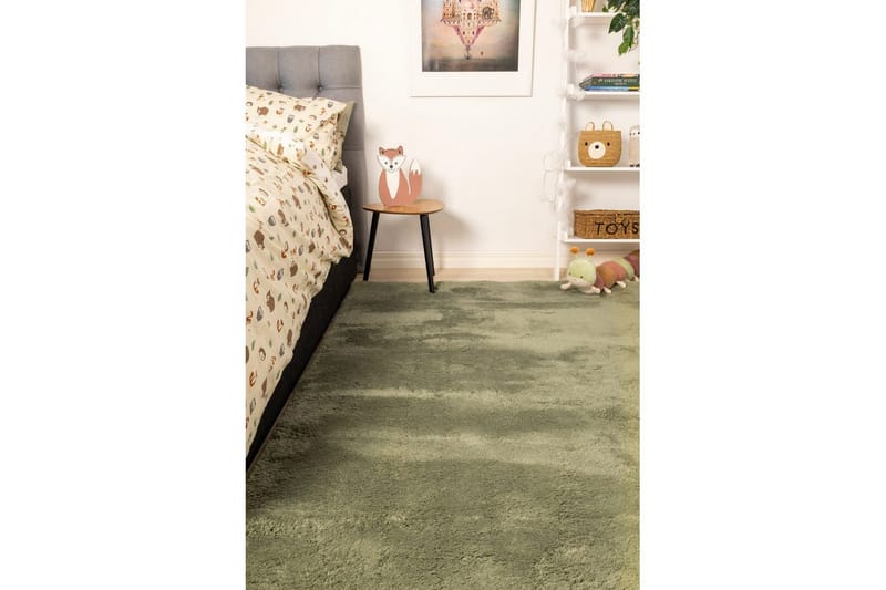 Ryetæppe Royal Deluxe - 140x200 cm, Green - Tekstiler - Tæpper - Moderne tæppe - Ryatæpper