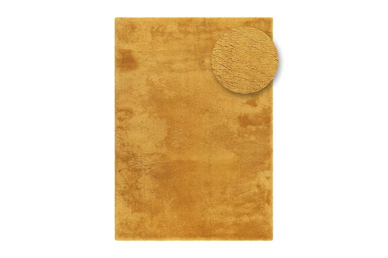 Ryetæppe Royal Deluxe - 140x200 cm, Gul - Tekstiler - Tæpper - Moderne tæppe - Ryatæpper