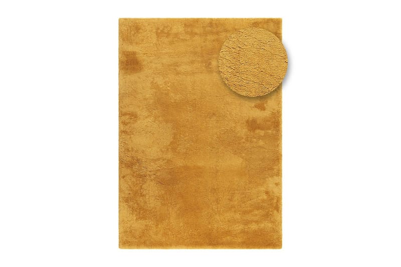 Ryetæppe Royal Deluxe - 140x200 cm, Gul - Tekstiler - Tæpper - Moderne tæppe - Ryatæpper