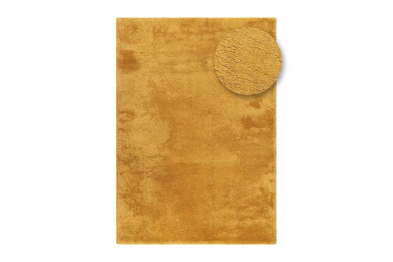 Ryetæppe Royal Deluxe - 140x200 cm, Gul - Tekstiler - Tæpper - Moderne tæppe - Ryatæpper
