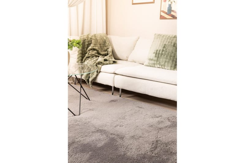 Ryetæppe Royal Deluxe - 160x230 cm, Grå - Tekstiler - Tæpper - Moderne tæppe - Ryatæpper