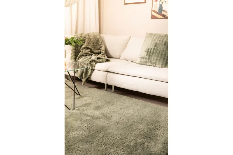 Ryetæppe Royal Deluxe - 160x230 cm, Green - Tekstiler - Tæpper - Moderne tæppe - Ryatæpper