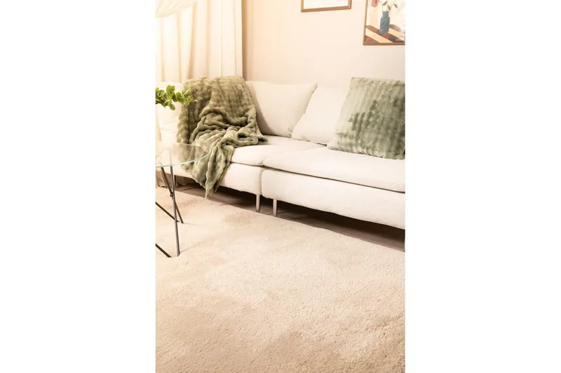 Ryetæppe Royal Deluxe - 160x230 cm, Greige - Tekstiler - Tæpper - Moderne tæppe - Ryatæpper
