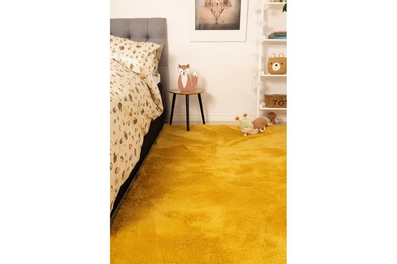 Ryetæppe Royal Deluxe - 160x230 cm, Gul - Tekstiler - Tæpper - Moderne tæppe - Ryatæpper
