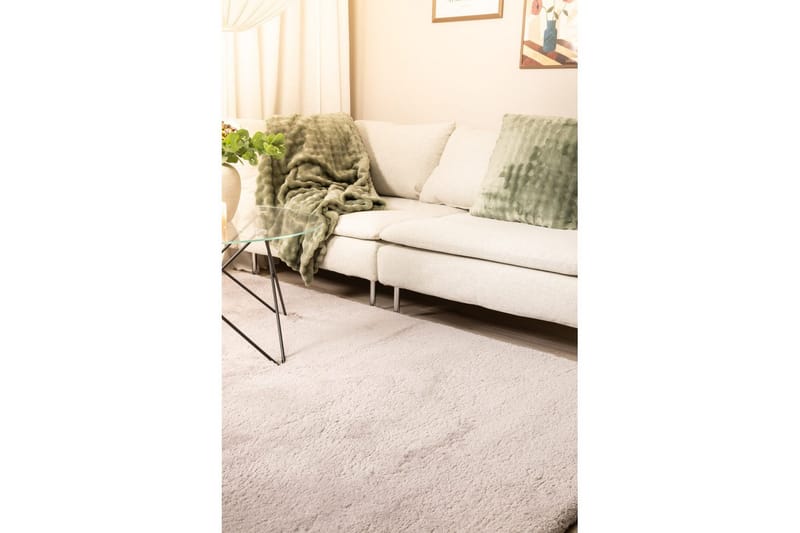 Ryetæppe Royal Deluxe - 160x230 cm, Sølv - Tekstiler - Tæpper - Moderne tæppe - Ryatæpper