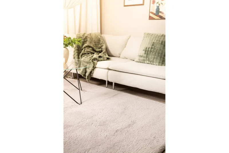 Ryetæppe Royal Deluxe - 200x290 cm, Sølv - Tekstiler - Tæpper - Moderne tæppe - Ryatæpper