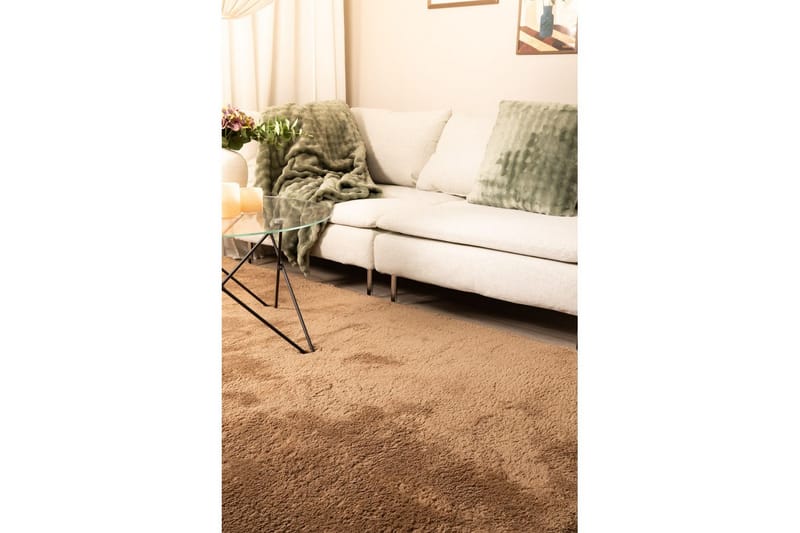 Ryetæppe Royal Deluxe - 230x330 cm, Mokka - Tekstiler - Tæpper - Moderne tæppe - Ryatæpper