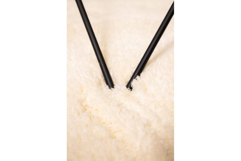 Ryetæppe Royal Deluxe Rund - 120x120 cm, Creme - Tekstiler - Tæpper - Moderne tæppe - Ryatæpper