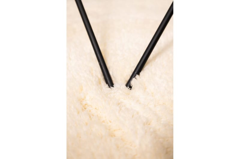 Ryetæppe Royal Deluxe Rund - 120x120 cm, Creme - Tekstiler - Tæpper - Moderne tæppe - Ryatæpper