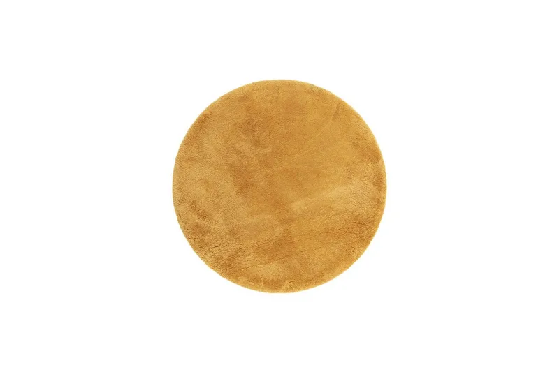 Ryetæppe Royal Deluxe Rund, 120x120 cm, Gul