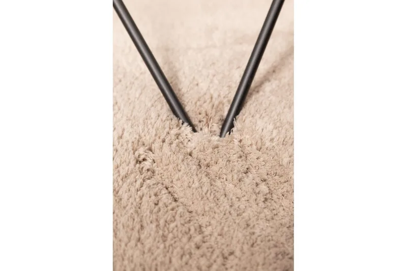 Ryetæppe Royal Deluxe Rund - 120x120 cm, Linned - Tekstiler - Tæpper - Moderne tæppe - Ryatæpper