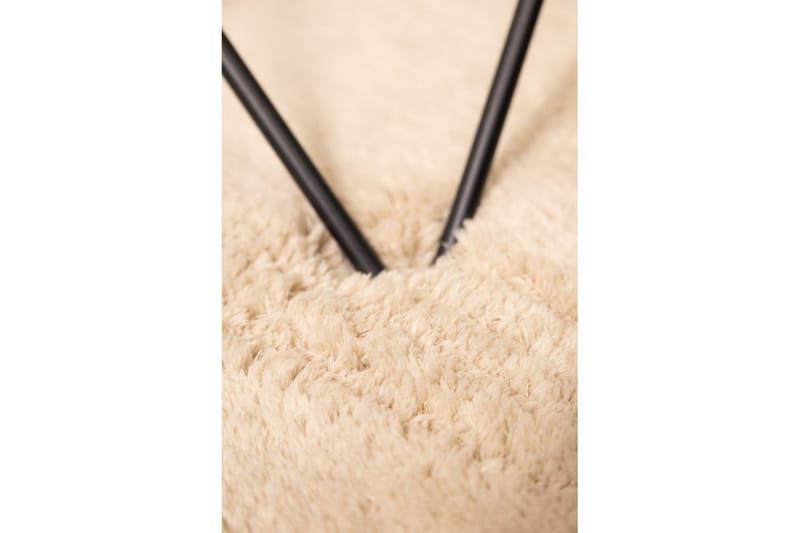 Ryetæppe Royal Deluxe Rund - 120x120 cm, Natur - Tekstiler - Tæpper - Moderne tæppe - Ryatæpper