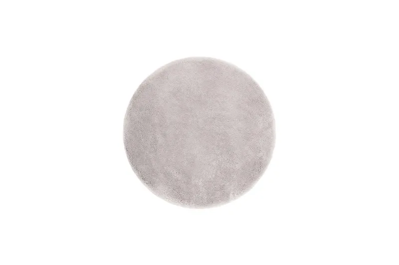 Ryetæppe Royal Deluxe Rund, 120x120 cm, Sølv