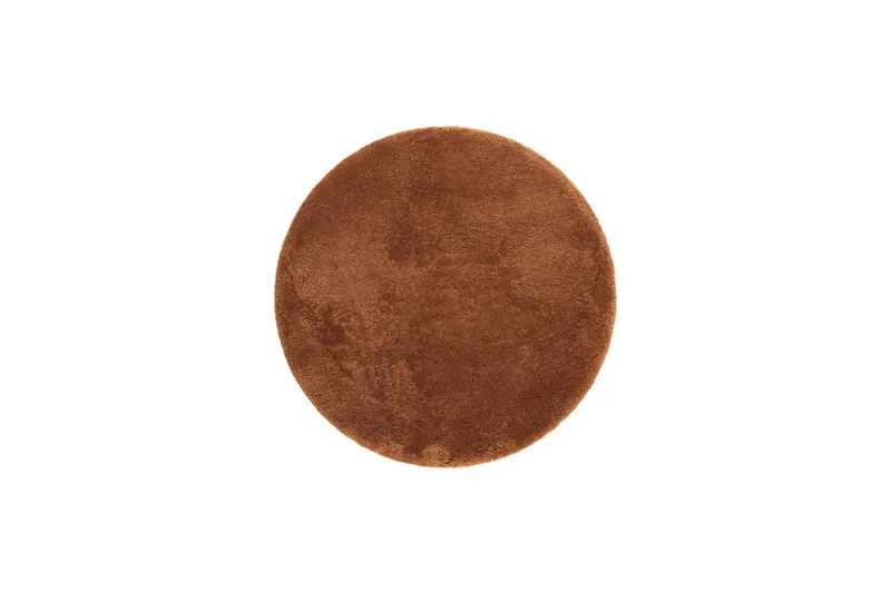 Ryetæppe Royal Deluxe Rund, 120x120 cm, Terracotta