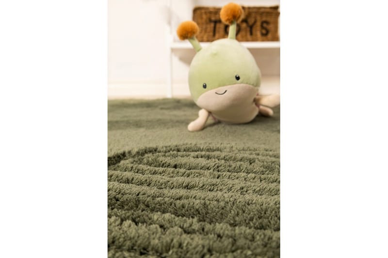 Ryetæppe Royal Deluxe Rund - 160x160 cm, Green - Tekstiler - Tæpper - Moderne tæppe - Ryatæpper