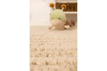 Ryetæppe Royal Deluxe Rund - 160x160 cm, Natur - Tekstiler - Tæpper - Moderne tæppe - Ryatæpper