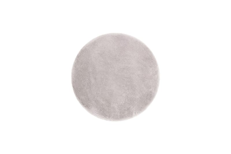 Ryetæppe Royal Deluxe Rund, 160x160 cm, Sølv
