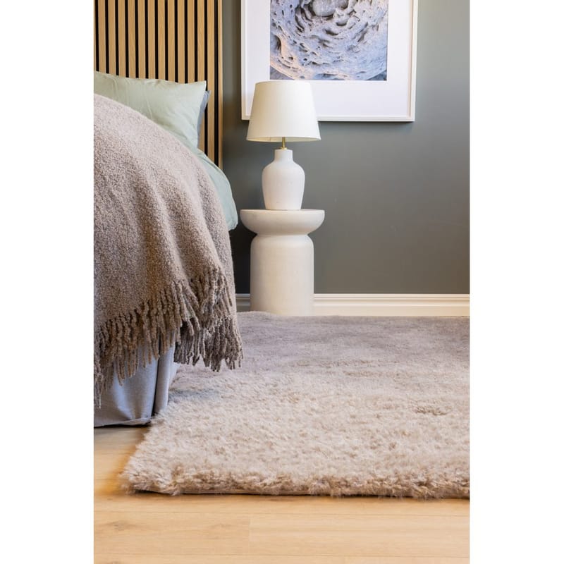 Ryetæppe Teddybear - 160x230 cm, Greige - Tekstiler - Tæpper - Moderne tæppe - Ryatæpper