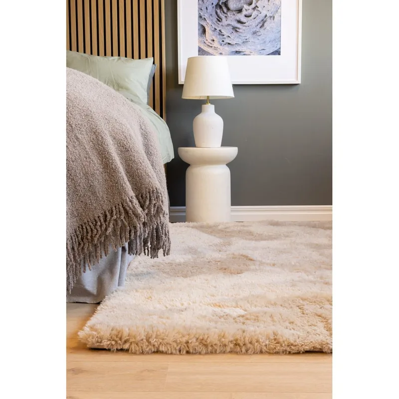 Ryetæppe Teddybear - 160x230 cm, Natur - Tekstiler - Tæpper - Moderne tæppe - Ryatæpper