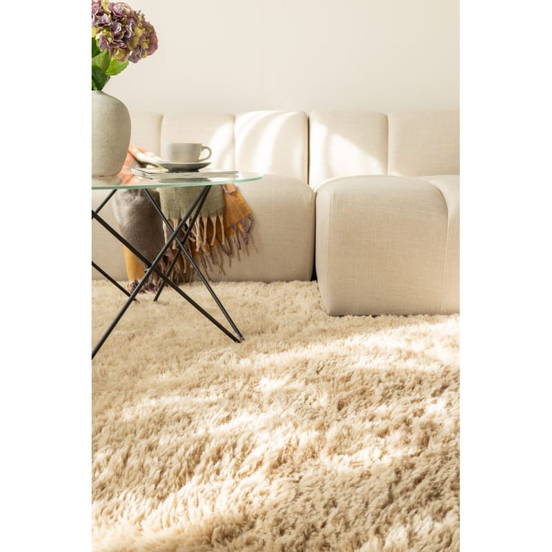 Ryetæppe Teddybear - 160x230 cm, Natur - Tekstiler - Tæpper - Moderne tæppe - Ryatæpper