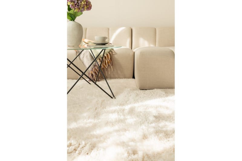Ryetæppe Teddybear - 200x290 cm, Creme - Tekstiler - Tæpper - Moderne tæppe - Ryatæpper