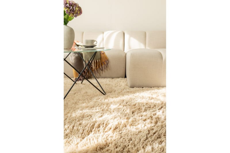 Ryetæppe Teddybear - 200x290 cm, Natur - Tekstiler - Tæpper - Moderne tæppe - Ryatæpper