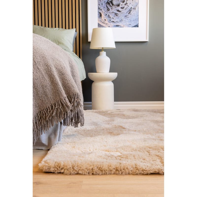 Ryetæppe Teddybear - 200x290 cm, Natur - Tekstiler - Tæpper - Moderne tæppe - Ryatæpper