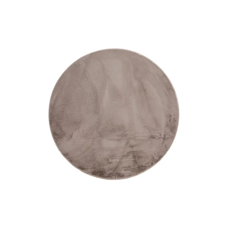 Ryggtæppe Heaven Rund - 200x200 cm, Taupe - Tekstiler - Tæpper - Moderne tæppe - Ryatæpper