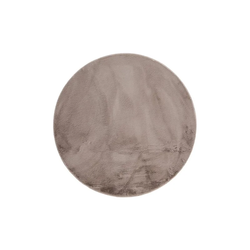 Ryggtæppe Heaven Rund - 80x80 cm, Taupe - Tekstiler - Tæpper - Moderne tæppe - Ryatæpper