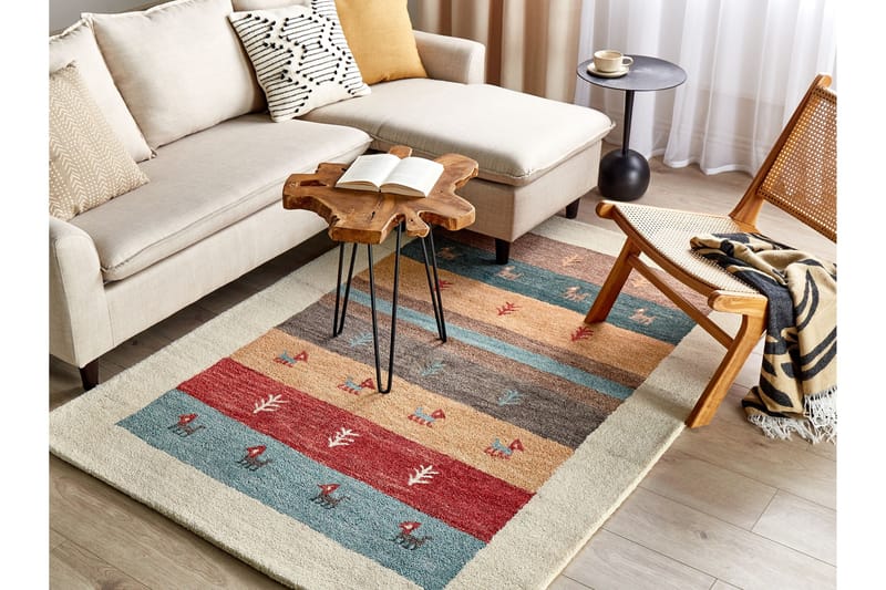 Sarilar Ryetæppe 140x200 cm - Rød - Tekstiler - Tæpper - Moderne tæppe - Ryatæpper