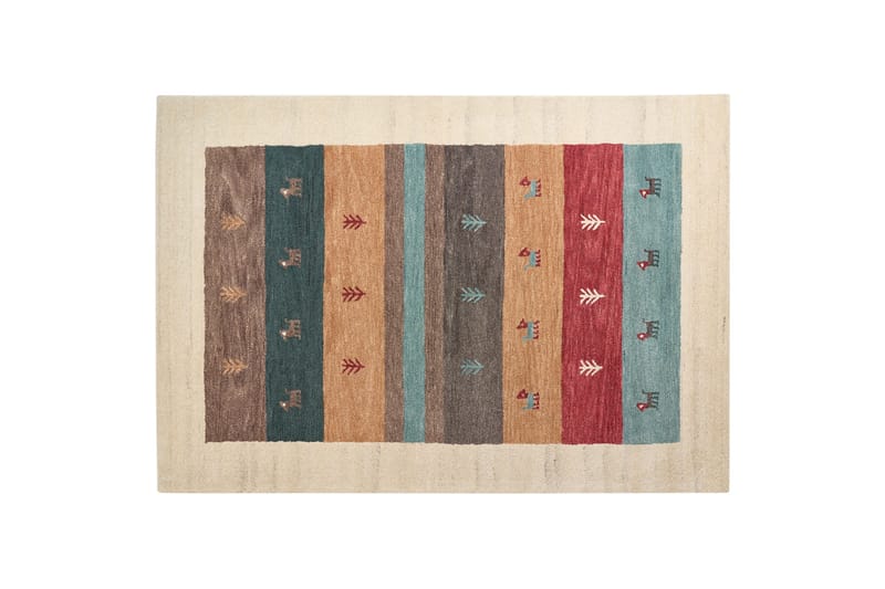 Sarilar Ryetæppe 160x230 cm - Rød - Tekstiler - Tæpper - Moderne tæppe - Uldtæppe