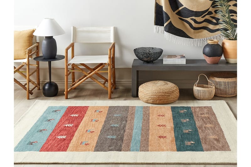 Sarilar Ryetæppe 160x230 cm, Rød