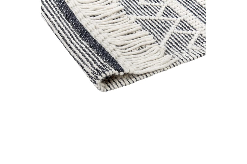 Savuca Uldtæppe 160x230 cm - Sort/hvid - Tekstiler - Tæpper - Moderne tæppe - Uldtæppe