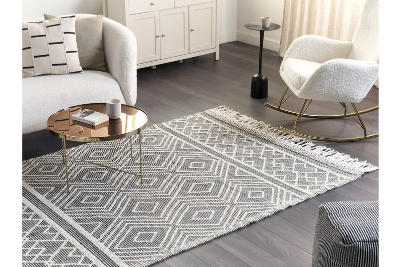 Savuca Uldtæppe 160x230 cm, Sort/hvid