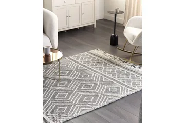 Savuca Uldtæppe 160x230 cm - Sort/hvid - Tekstiler - Tæpper - Moderne tæppe - Uldtæppe