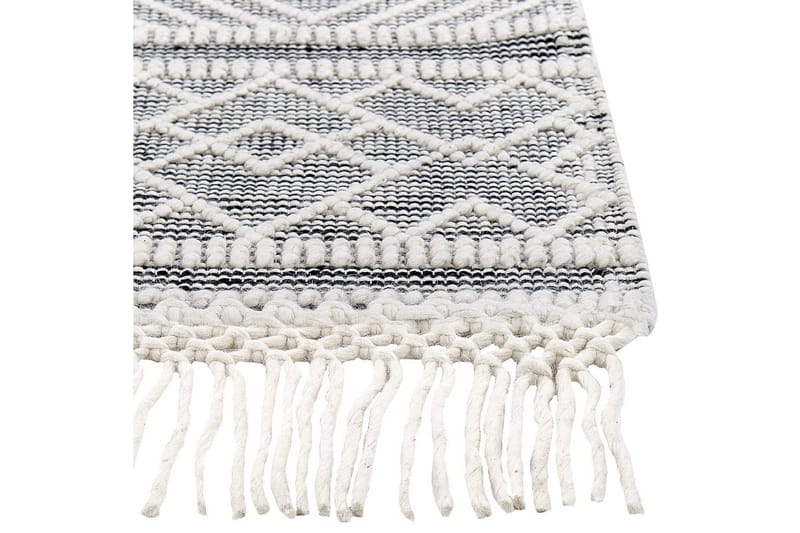 Savuca Uldtæppe 160x230 cm - Sort/hvid - Tekstiler - Tæpper - Moderne tæppe - Uldtæppe