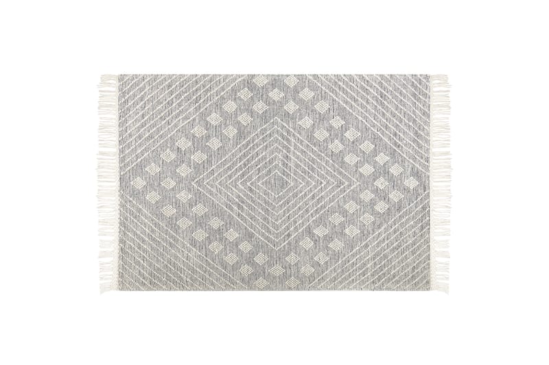 Savur Uldtæppe 160x230 cm - Sort/hvid - Tekstiler - Tæpper - Moderne tæppe - Uldtæppe