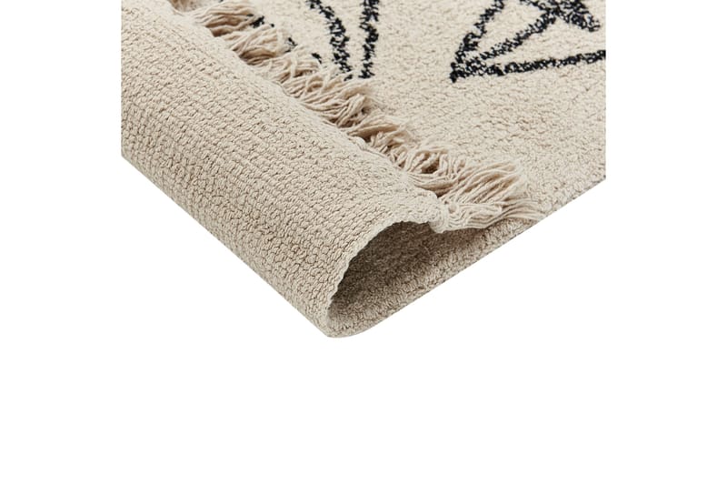 Sazli Bomuldstæppe 160x230 cm - Beige - Tekstiler - Tæpper - Moderne tæppe - Bomuldstæpper