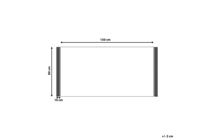 Sazli Bomuldstæppe 80x150 cm - Beige - Tekstiler - Tæpper - Moderne tæppe - Bomuldstæpper