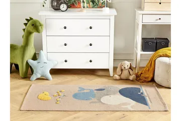 Seai Bomuldstæppe 80x150 cm - Beige - Tekstiler - Børnetekstiler - Børnetæpper