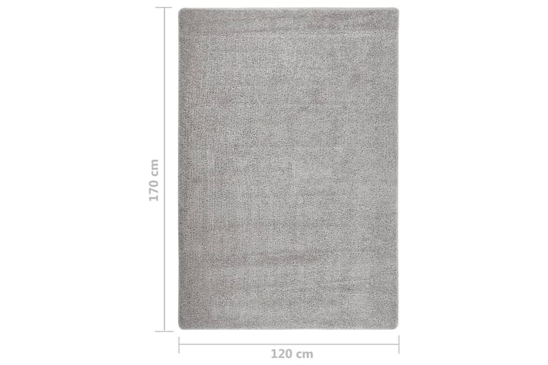shaggy gulvtæppe 120x170 cm skridsikker lysegrå - Grå - Ryatæpper