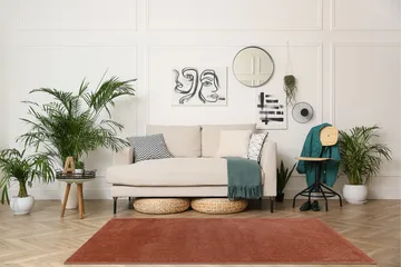 Sheraton Ryatæppe Rektangulær 140x200 cm - Terracotta - Tekstiler - Tæpper - Moderne tæppe - Ryatæpper