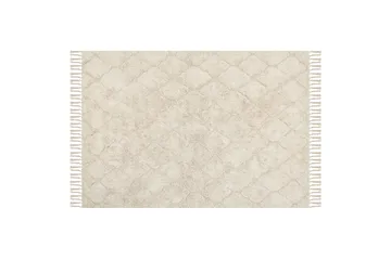 Silchar Bomuldstæppe 140x200 cm - Beige - Tekstiler - Tæpper - Moderne tæppe - Bomuldstæpper