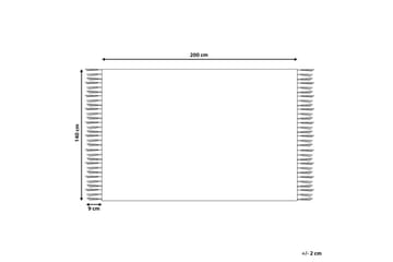 Silchar Bomuldstæppe 140x200 cm - Beige - Tekstiler - Tæpper - Moderne tæppe - Bomuldstæpper
