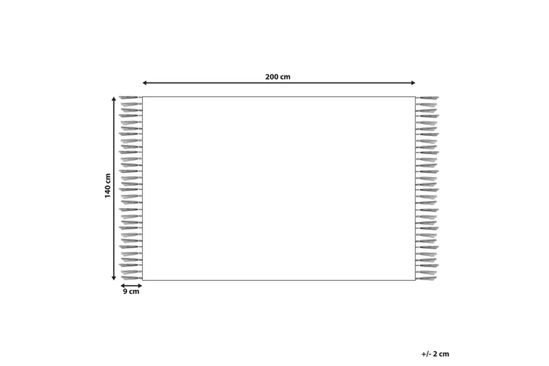 Silchar Bomuldstæppe 140x200 cm - Beige - Tekstiler - Tæpper - Moderne tæppe - Bomuldstæpper