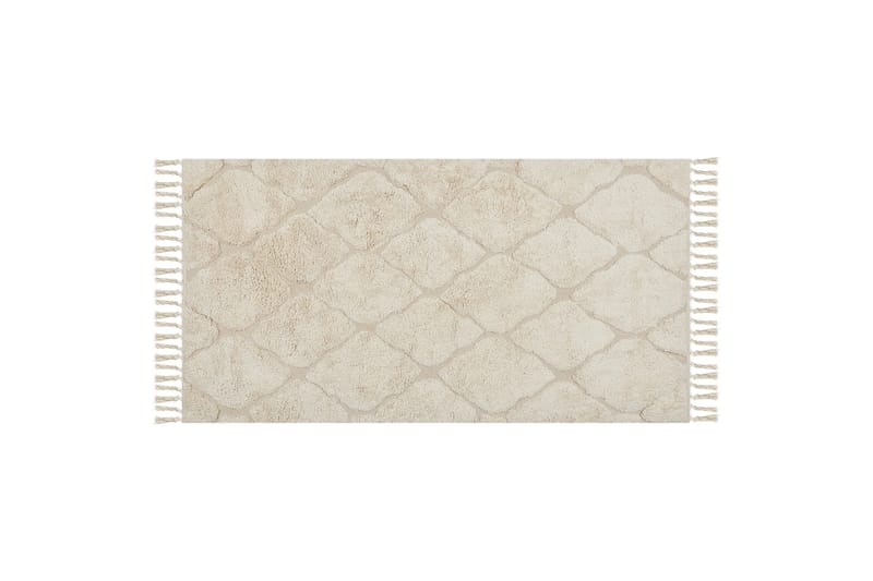Silchar Bomuldstæppe 80x150 cm, Beige