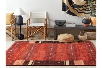 Sinanli Ryetæppe 160x230 cm - Rød - Tekstiler - Tæpper - Moderne tæppe - Uldtæppe