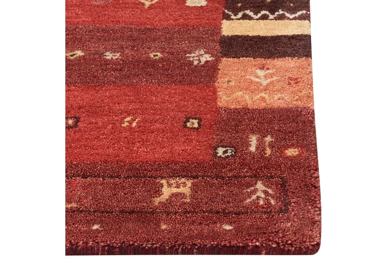 Sinanli Ryetæppe 80x150 cm - Rød - Tekstiler - Tæpper - Moderne tæppe - Ryatæpper