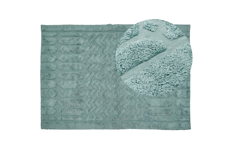 Sirnak Ryetæppe 160x230 cm - Grøn - Tekstiler - Tæpper - Moderne tæppe - Ryatæpper