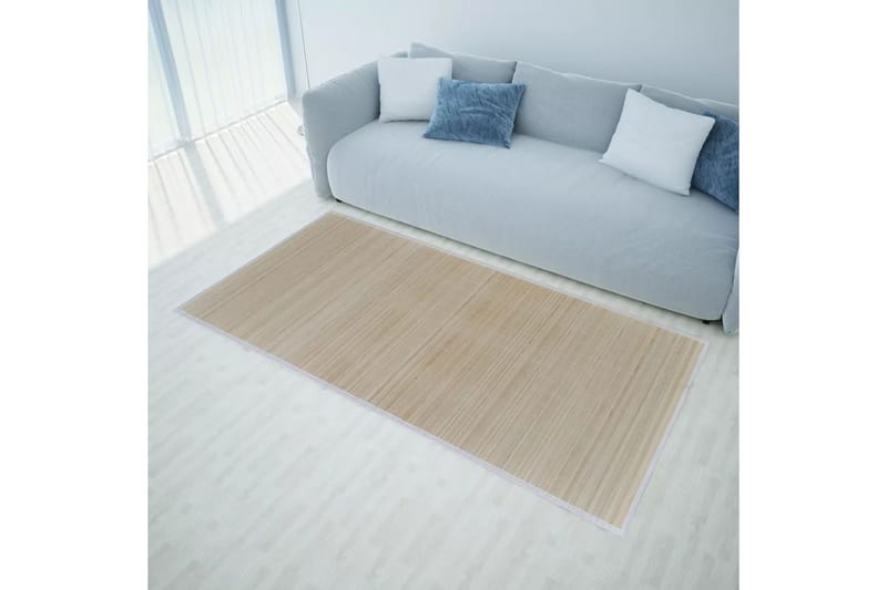 Bambustæppe 100 X 160 Cm Naturfarvet - Brun - Tekstiler - Tæpper - Moderne tæppe - Sisaltæpper